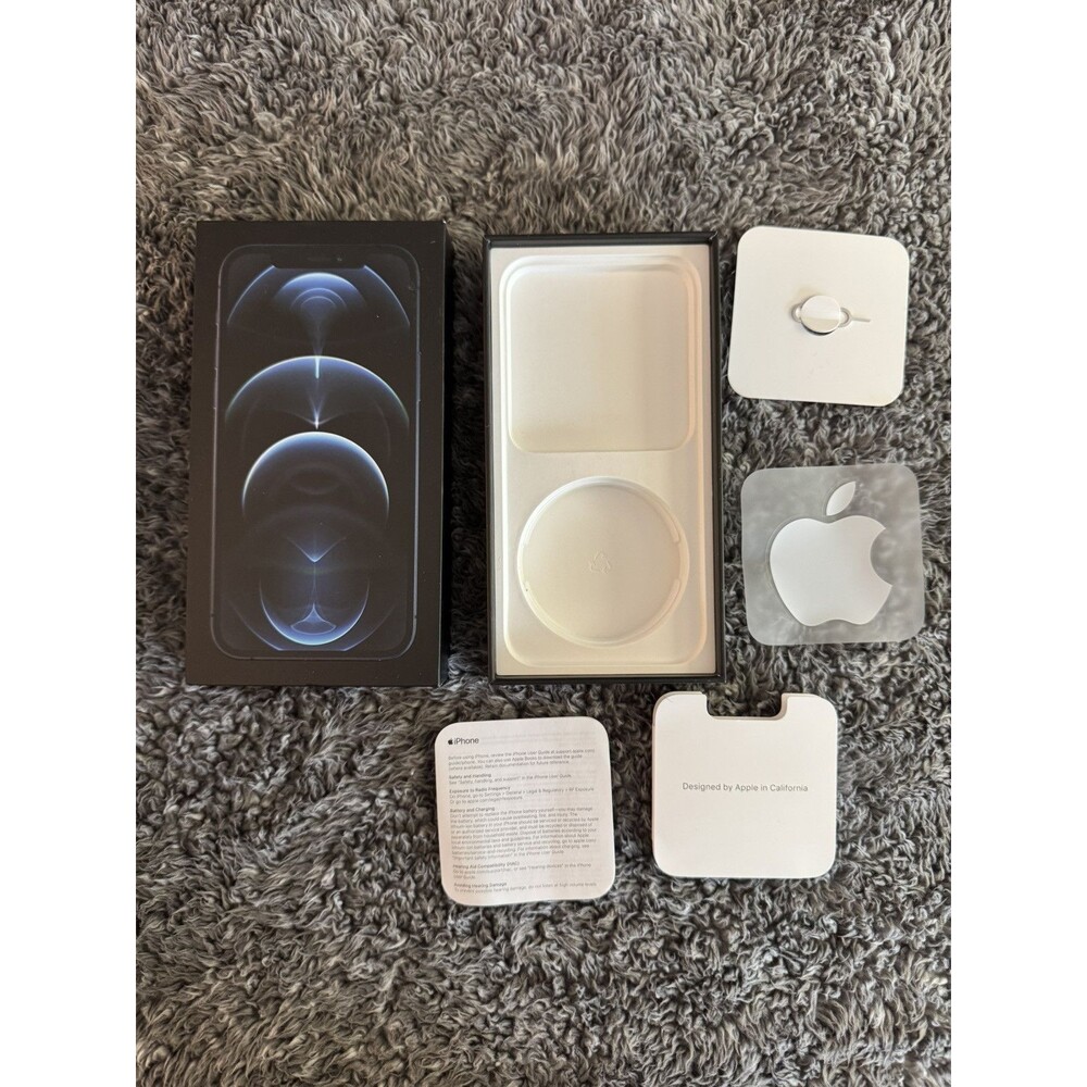 Original Apple iphone 12 Pro Empty Box Only Pacific Blue BOX, STICKER,PIN ONLY